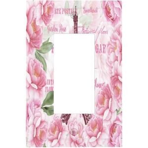 Eiffel Tower Floral Flowers Watercolor Screw Rocker Light Switch Cover – 1-Gang